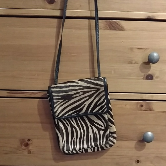 Handbags - Zebra print cross body purse